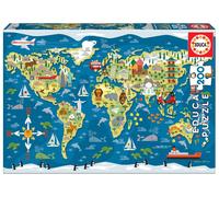 Educa 19292 200 World Map, Assorted