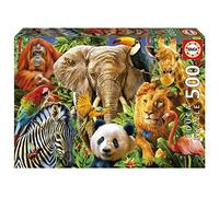 Educa 19550 500 Wild Animals Collage, Varied