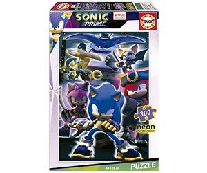 Educa 19630 300 Sonic Prime Neon, Assorted, 40 x 28 cm
