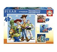 Educa 19681 Progressive Disney Pixar 12-16-20-25, Assorted, 16 x 16 cm