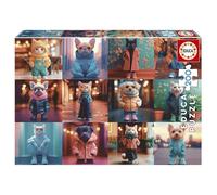 Educa - 200 Fashion Animals Puzzle with Stylish Creatures | Fun Designs | Educational Learning Toy | Ages 6+ (20219)