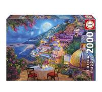 Educa - 2000 Positano Date Night Premium Adult Jigsaw | Beautiful Italian Coastal Romance | Size 96 x 68 cm | Ages 14+ (20573)