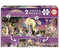 Educa -2x100 2x100 Fairy Triptych, Assorted Colour (19291)