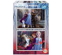 Educa - 2x100 Disney Frozen II Jigsaw Puzzles | Colourful Characters & Large Pieces | Double Play | Ages 6+ (18111)