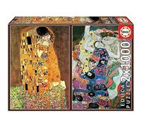 Educa - Art Collection Series, 2 Puzzles, 1,000 Pieces, The Kiss and The Virgin by Gustav Klimt (18488)