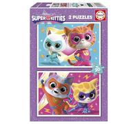 Educa - 2x20 SuperKitties Puzzles Disney Characters | Double Play Adventure | Educational Learning Toy | Ages 4+ (20340)