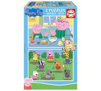Educa 2x25 Pieces Peppa Pig Madera Puzzle