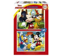 Educa - 2x48 Mickey Mouse Fun House, 2 Cardboard Puzzles with 48 Pieces Each, Fun by Double Game, Approximate Measure of Each Puzzle: 28 x 20 cm, From 4 Years (19312)