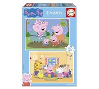 Educa - 2x48 Peppa Pig Cardboard Puzzles | Colourful Characters | Large Pieces | Ages 4+ (20327)