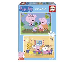 Educa - 2x48 Peppa Pig Cardboard Puzzles | Colourful Characters | Large Pieces | Ages 4+ (20327)