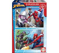 Educa - 2x48 Spider-Man Marvel Jigsaw Puzzles | Colourful Characters | Large Pieces | Ages 4+ (18099)