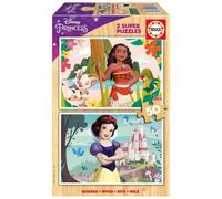 Educa 2x50 Pieces Disney Princess Vaian snow White Puzzle