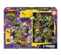 Educa - 2x500 Piece Ninja Turtles Jigsaw Puzzle Pack for Kids & Adults | Leonardo, Donatello, Raphael & Michelangelo | Official | Ages 11+ (19916)