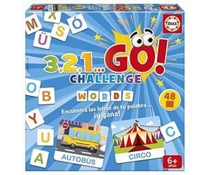 Educa - 3,2,1... GO Challenge Words | Find Your Word's Lyrics Before Anyone! with 48 Words and 150 Capital Letters | from 2 to 5 Players | from 6 Years Old (19391)