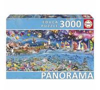 Educa - 3000 piece puzzle for adults in panoramic format | Life panorama. Includes the service for lost parts. Dimensions: 144 x 68 cm. Ages 14 and up (20265)