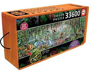 Educa - 33600 Piece Jigsaw Puzzle for Adults | Wild Life XXL | World's Largest Single-Image Puzzle | 570 × 157 cm | Adult Jigsaw | Ages 14+ (16066)