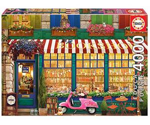 Educa - 4000 Vintage Bookshop Premium Adult Jigsaw Puzzle | Beautiful Historic Library Scene | Size 136 x 96 cm | Ages 14+ (18582)