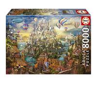 Educa Borras 8000 Pieces Dream Town Puzzle Multicolor