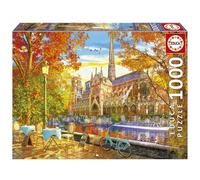 Educa - Autumn in Notre Dame 1000 Piece Jigsaw Puzzle | City and Seasons Jigsaw Puzzle | Size 68x48cm | Includes Glue Fix | Adult 14+ (19936)