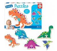 Educa Baby Dinosaurs. 4 Kids Puzzles of 3 and 4 Pieces. +24 Months. Ref. 18873,