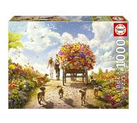 Educa - Bloemenwagen puzzel 1000 stukjes voor volwassenen - afmetingen: 68 x 4