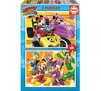 Educa 17239 Mickey Mouse 2 x 48 Piece Jigsaw Puzzle Set - Ages 4+ - New