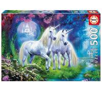Educa Borras 17648 76564 500 piece Unicorns in the Forest jigsaw puzzle, Multi