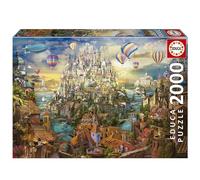 Educa City of dreams | 2000 Piece Puzzle for Adults. Measurements: 96 x 68 cm. Includes Glue Fix Puzzle. From 14 years old