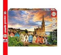 Educa - Cobh Cathedral, Ireland 1000 Piece Jigsaw Puzzle | European Cities Jigsaw Puzzle | Size 68x48cm | Includes Glue Fix | Adult 14+ (19927)