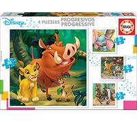 Educa 18104 Disney Animals spidey Progressive Puzzle Set, Multicoloured, One Size
