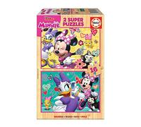 Educa - Disney Mickey Mouse Minnie & The Happy Helpers 2 x 16 Piece Jigsaw Puzzles, 17623