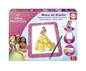 Educa - Disney Princess Design Table! Create, Paint and Decorate with the New Luminous Drawing Tablet! More than 25 Different Models to Draw as Many Times as You Like Ages 5+ (20006)
