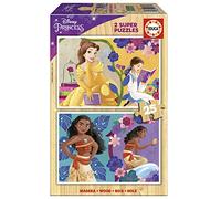 Educa - Disney Princess | Set of 2 Children's Wooden Puzzles with 25 Pieces each. Measures once assembled: 26 x 18 cm. Composed of Large Perfectly Finished Pieces. + 4 Years (19671)