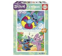 Educa - Disney Stitch | Set of 2 puzzles for children with 100 pieces. Dimensions: 40 x 28 cm. Recommended for children from 6 years (19998)