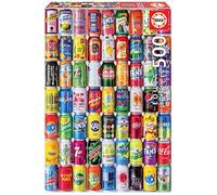 Educa - Drinks Cans Collage 500-Piece Jigsaw Puzzle for Adults | Beverages Pop Art Design Motif Artwork | Ages 10+ (18447)