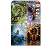 Educa - Elemental Magic Star Chart, Anne Stokes | 1500 Piece Puzzle for Adults. Measurements: 85 x 60 cm. Includes Glue Fix Puzzle. From 14 years old