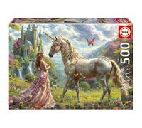 Educa - 500 Piece Puzzle for Adults | Fairy Unicorns Butterflies Includes Glue Fix Puzzle. Dimensions: 48 x 34 cm. Ages 11 and up (20243)