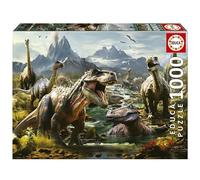 Educa - Fierce dinosaurs | 1000 Piece Puzzle for Adults. Measurements: 68 x 48 cm. Includes Glue Fix Puzzle. From 14 years old
