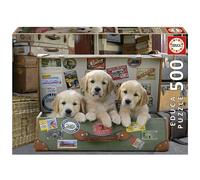 Educa - Echte puzzels. puppy's in de bagage. Puzzel voor kinderen en volwassenen