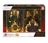 Educa - House of The Dragon | Pack of 2 puzzles with 500 pieces each. Approximate measure once assembled: 34 x 48 cm. Includes Glue Fix Puzzle to hang it once finished. +11 years (19573)