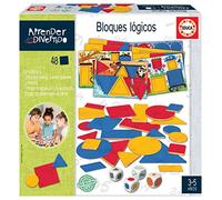 Educa - Learning is Fun Logic Blocks, 48 Figures of 4 Different Shapes, Educational Game for Children to Learn Different Concepts and Make Associations. +3 years (19325)