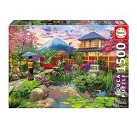 Educa - Japanese garden | 1500 Piece Puzzle for Adults. Measurements: 85 x 60 cm. Includes Glue Fix Puzzle. From 14 years old