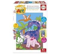 Educa - Magic Art Number Dinosaur Numbers | Magic Art Number | Crafts for Children | Recommended for Boys and Girls from 6 7 8 Years (20293)