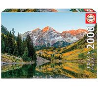 Educa - Maroon Bells, United States, 2,000 Piece Puzzle, Approximate Measurement: 96 x 68 cm, Includes Fix Puzzle to Hang the Puzzle Once Finished, From 14 Years (19279)