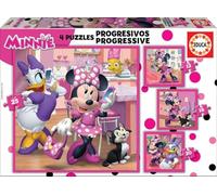 4-in-1 Progressive Puzzles, Disney's Minnie - EDUCA rose