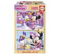 Educa - Minnie Set di 2 bambini in legno con 50 pezzi ciascuno. Misura: 28 x 2