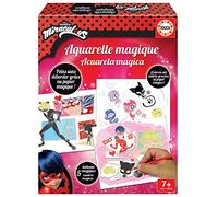 Educa- Miraculous Lady Bug Magic Crafts, Includes 5 Coloring Pictures, 12 Watercolors and 2 Brushes, Ages 7 and Above (18930)