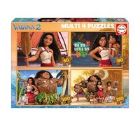 Educa - Multi 4 Puzzles Moana 2 50+80+100+150. Recommended for ages 5 6 7 8 and up (20104)