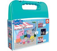 Educa 18112 Peppa Pig Suitcase with Progressive Puzzles, Assorted, Sin Talla 4 p