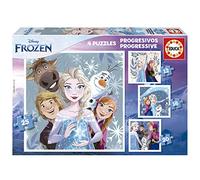 Educa - Progressive Frozen Puzzles with 12+16+20+25 Pieces | Disney Characters | Educational Learning Toy | Ages 3+ (19735)